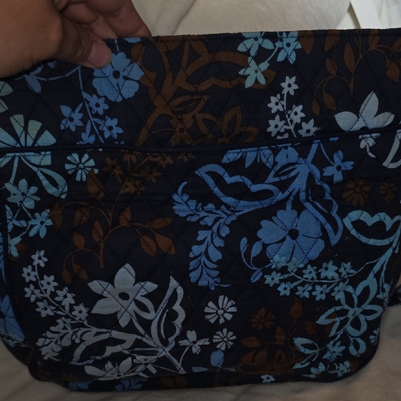 Vera Bradley Blue and Brown Floral Crossbody Bag - Picture 7 of 7